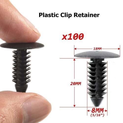 100x 8mm bumper clips - 100x,
