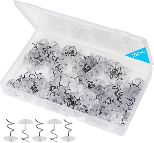 Bedskirt pins spiral - pins,spiral, push