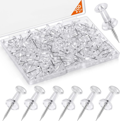 200 pcs push pins tacks - tacks,, thumb