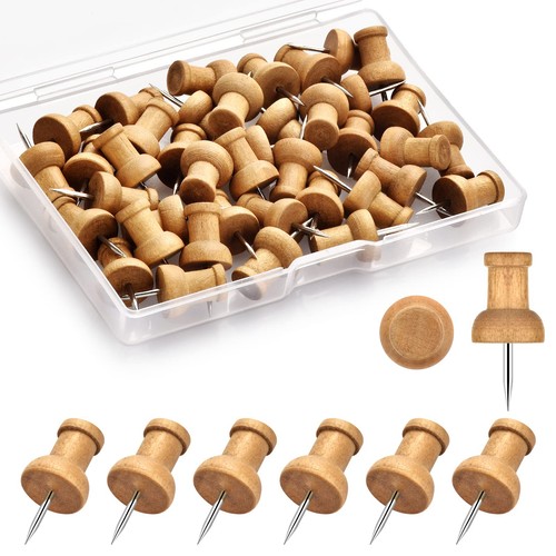 40pcs wood push pins - 40pcs,